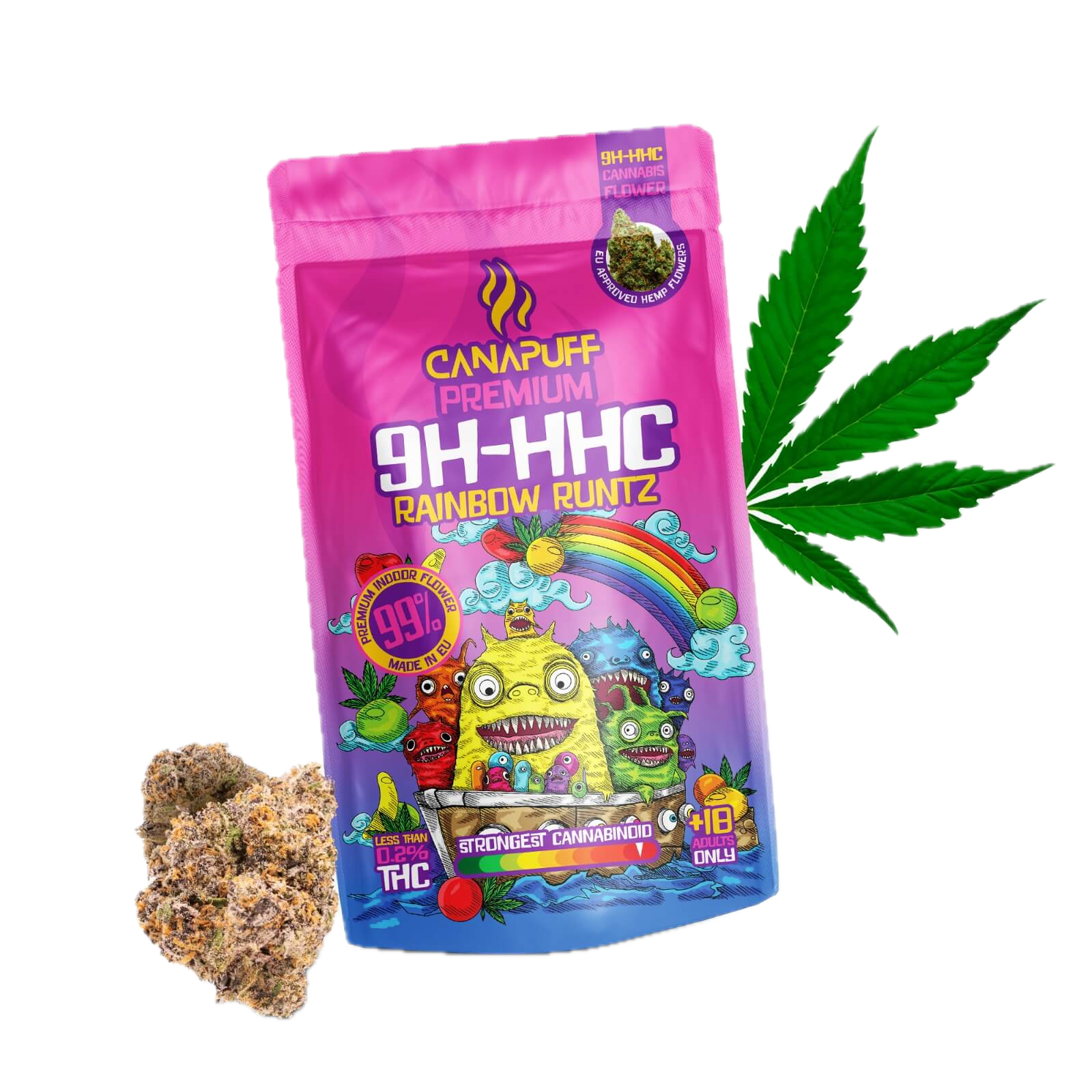 9H-HHC Virágzat Rainbow Runtz 99%
